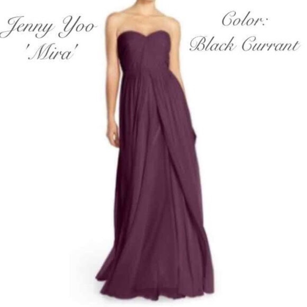 Jenny Yoo ‘Mira’ dress in black currant size 0